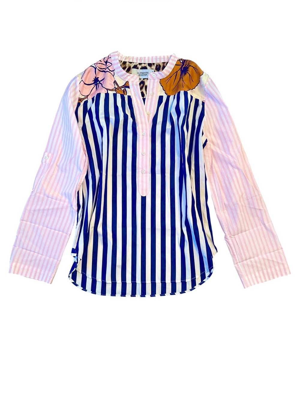 La Prestic Ouiston Mixed Print Blouse size 2